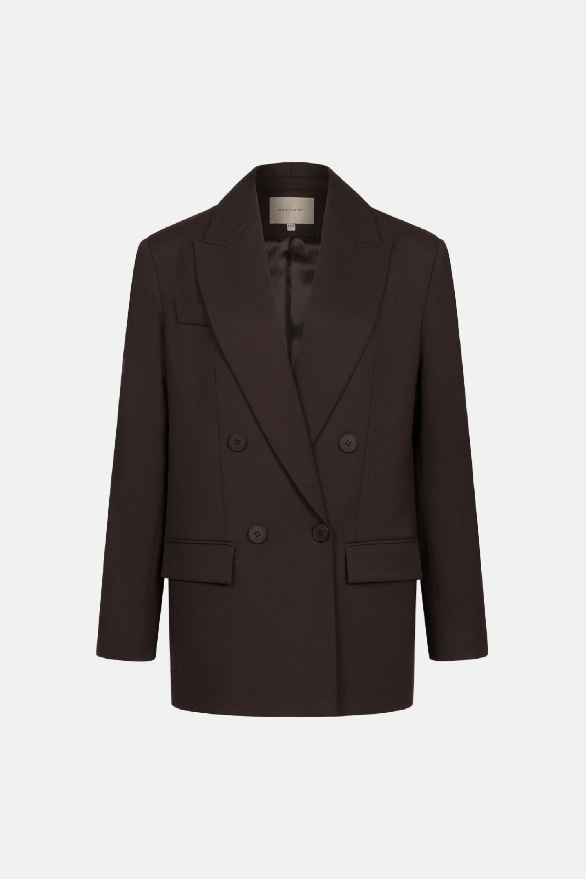 Double-breasted jacket with shoulder pads – Premium Women's