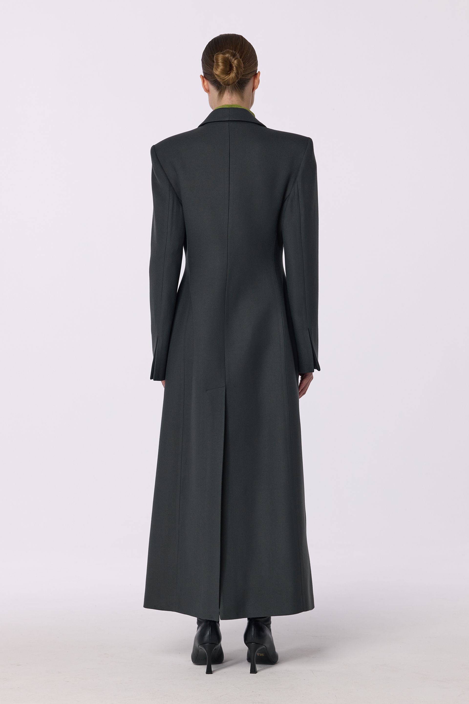 fitted dress coat Rainsisters Fitted & Flared Polka Dot Coat With Detachable Hood